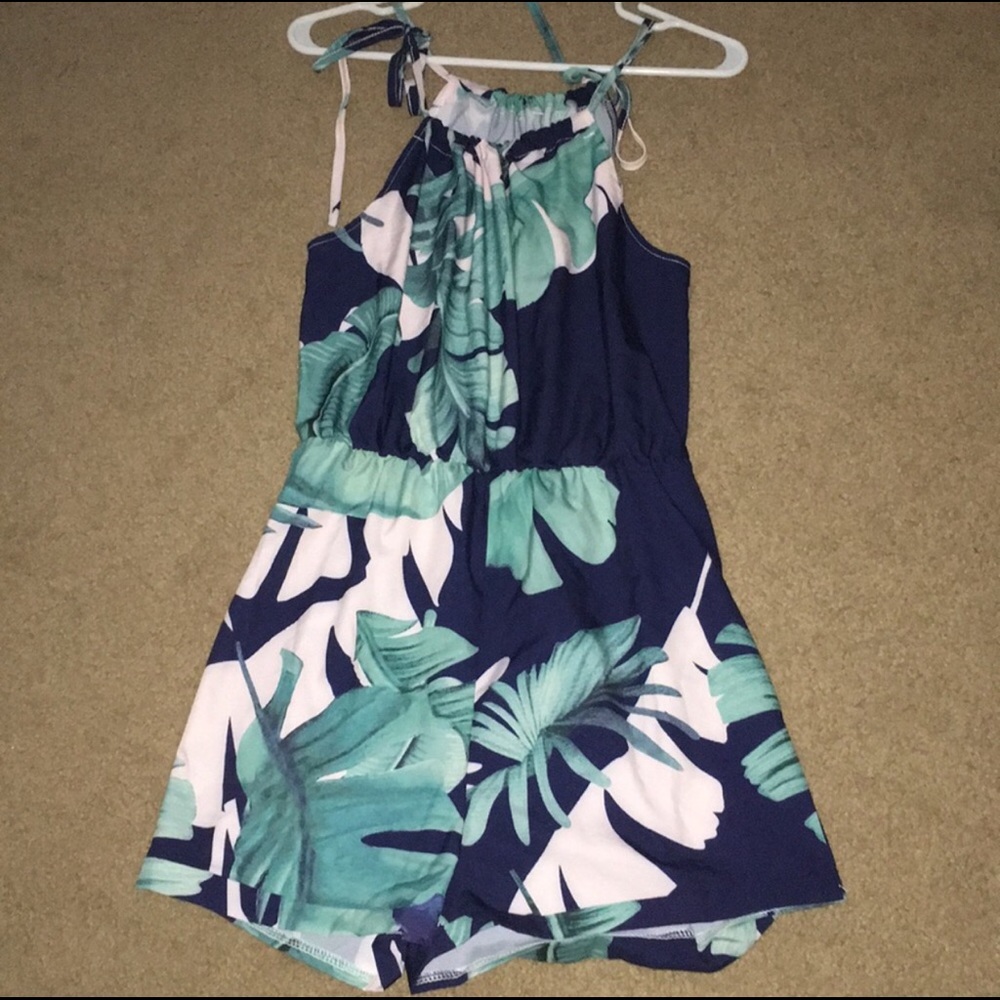 Romper Large Palm Leafs